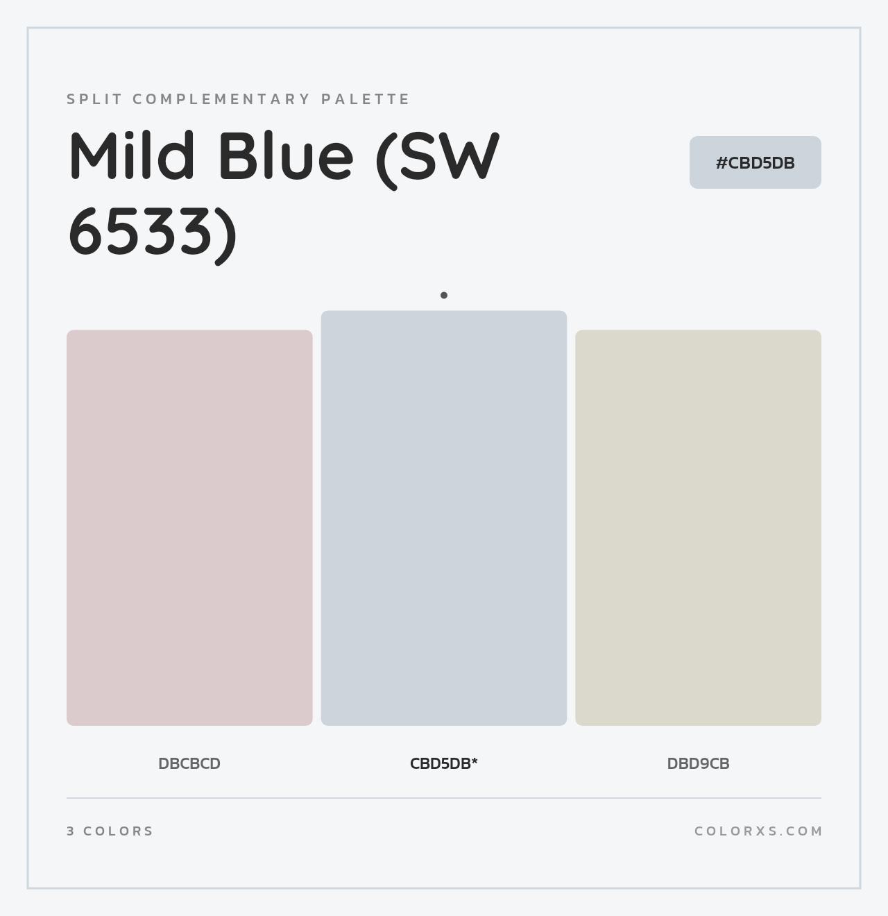 Mild Blue (SW 6533) - Split-Complementary Color Palette