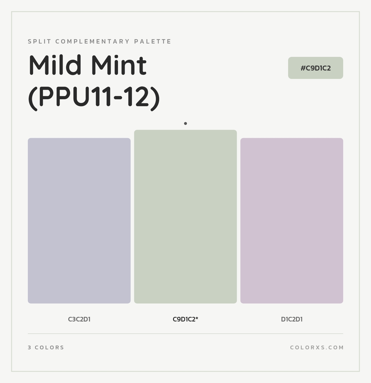 Mild Mint (PPU11-12) - Split-Complementary Color Palette