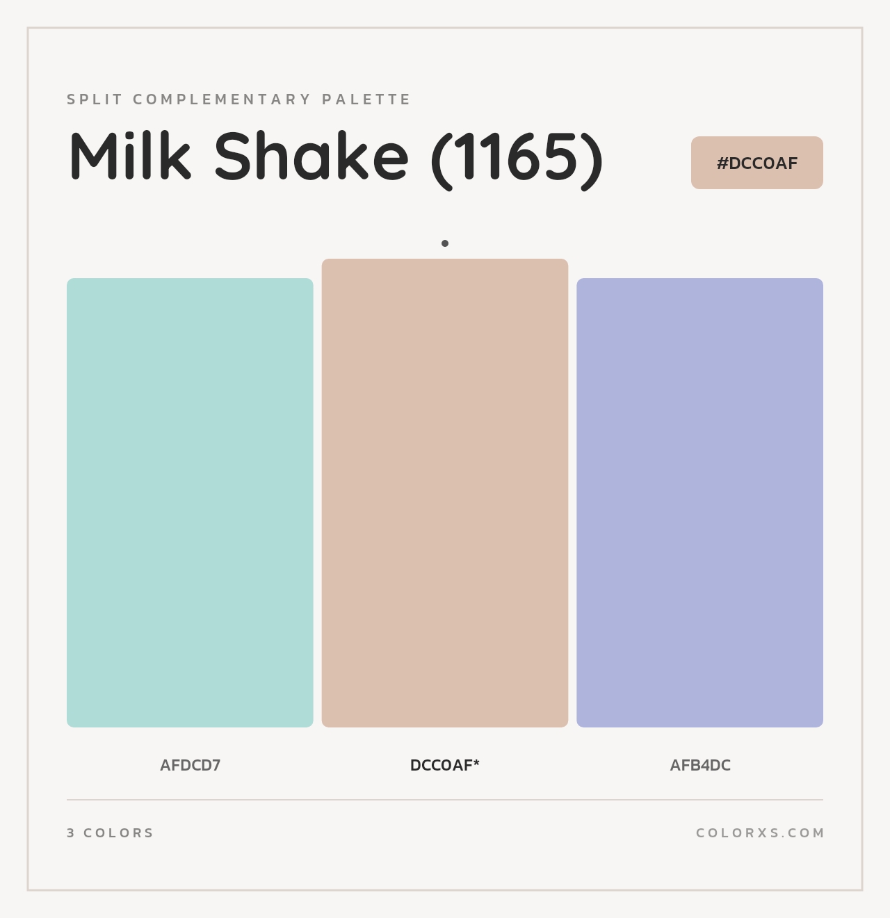 Milk Shake (1165) - Split-Complementary Color Palette