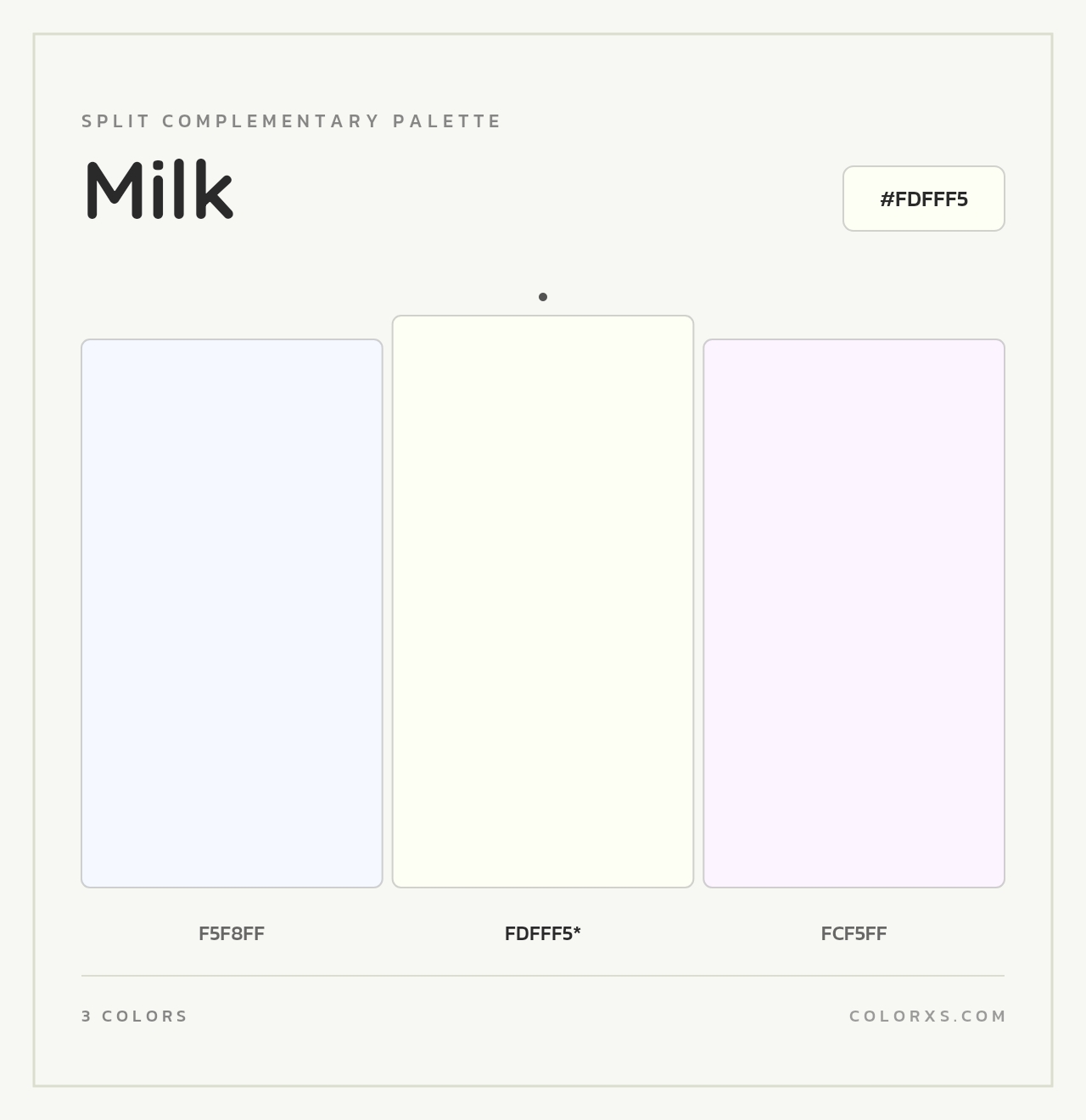 Milk - Split-Complementary Color Palette