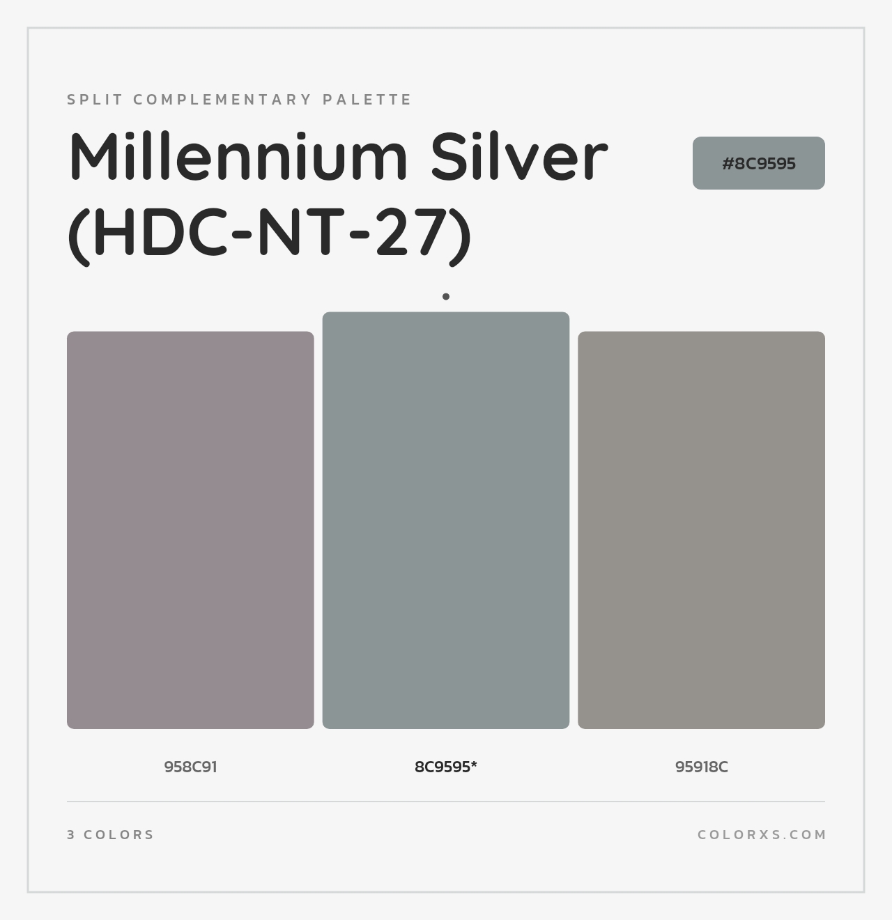 Millennium Silver (HDC-NT-27) - Split-Complementary Color Palette