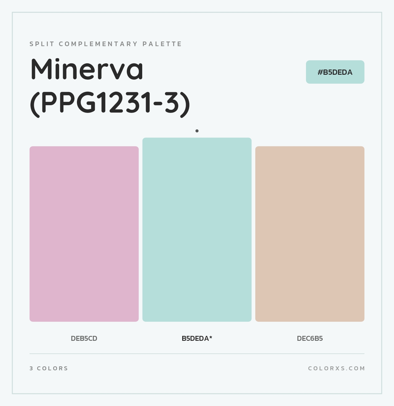 Minerva (PPG1231-3) - Split-Complementary Color Palette