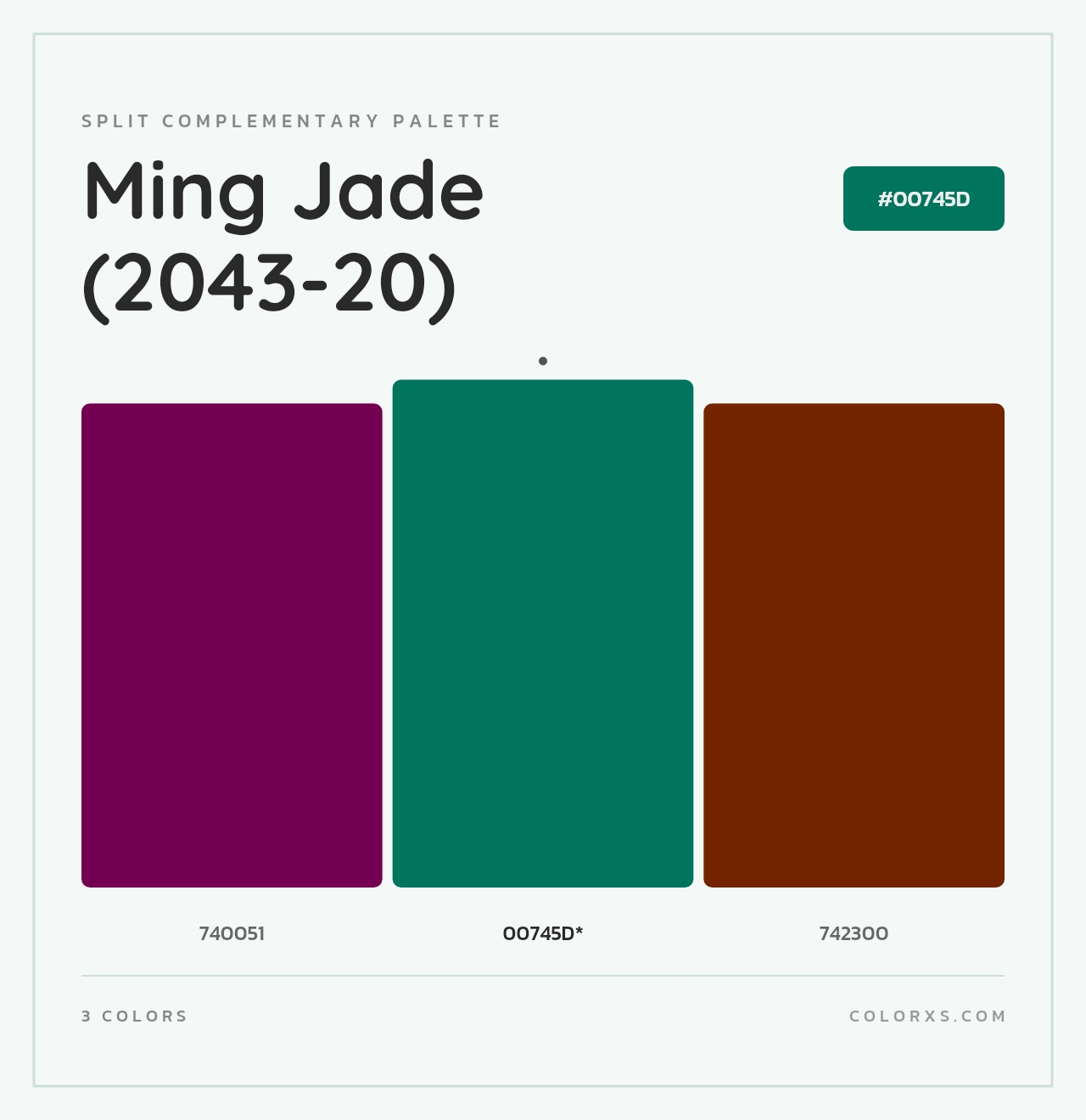 Ming Jade (2043-20) - Split-Complementary Color Palette