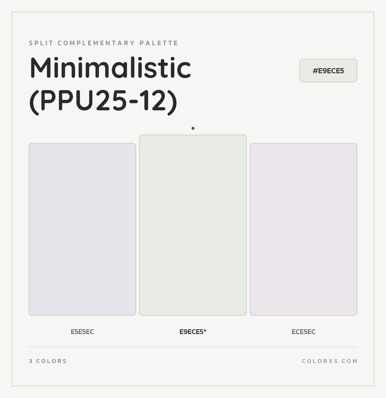 Minimalistic (PPU25-12) - Split-Complementary Color Palette