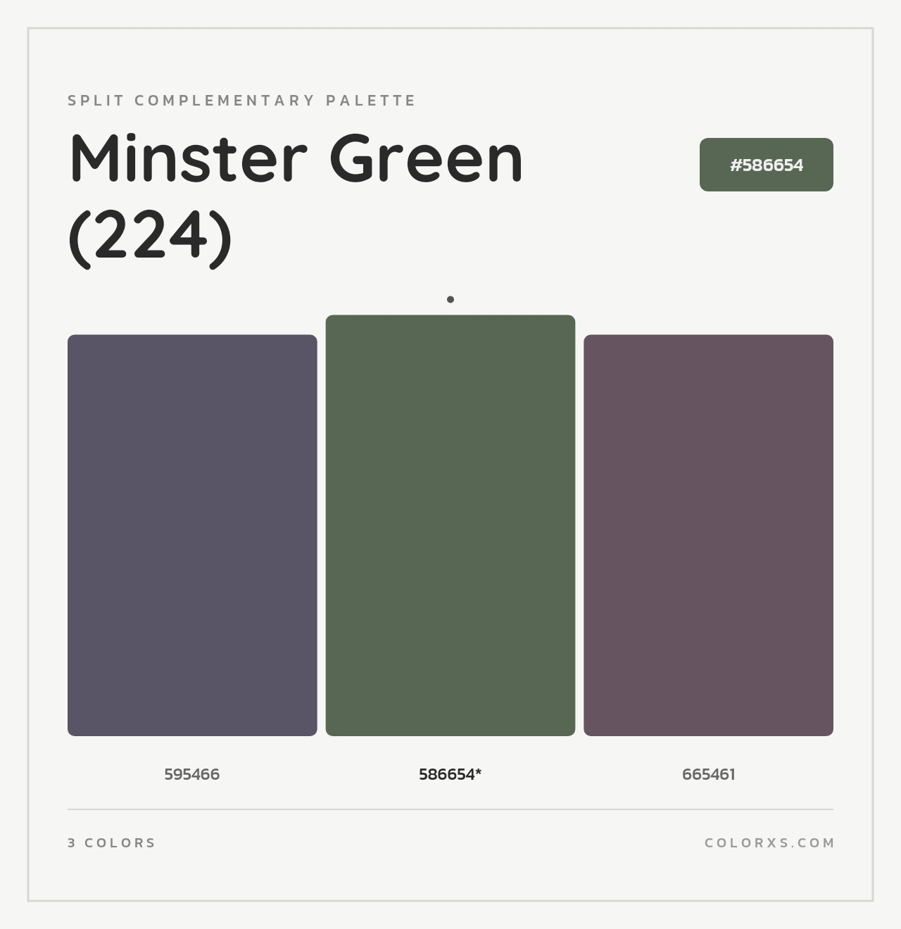 Minster Green (224) - Split-Complementary Color Palette