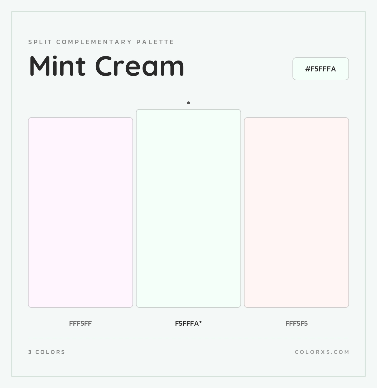 Mint Cream - Split-Complementary Color Palette