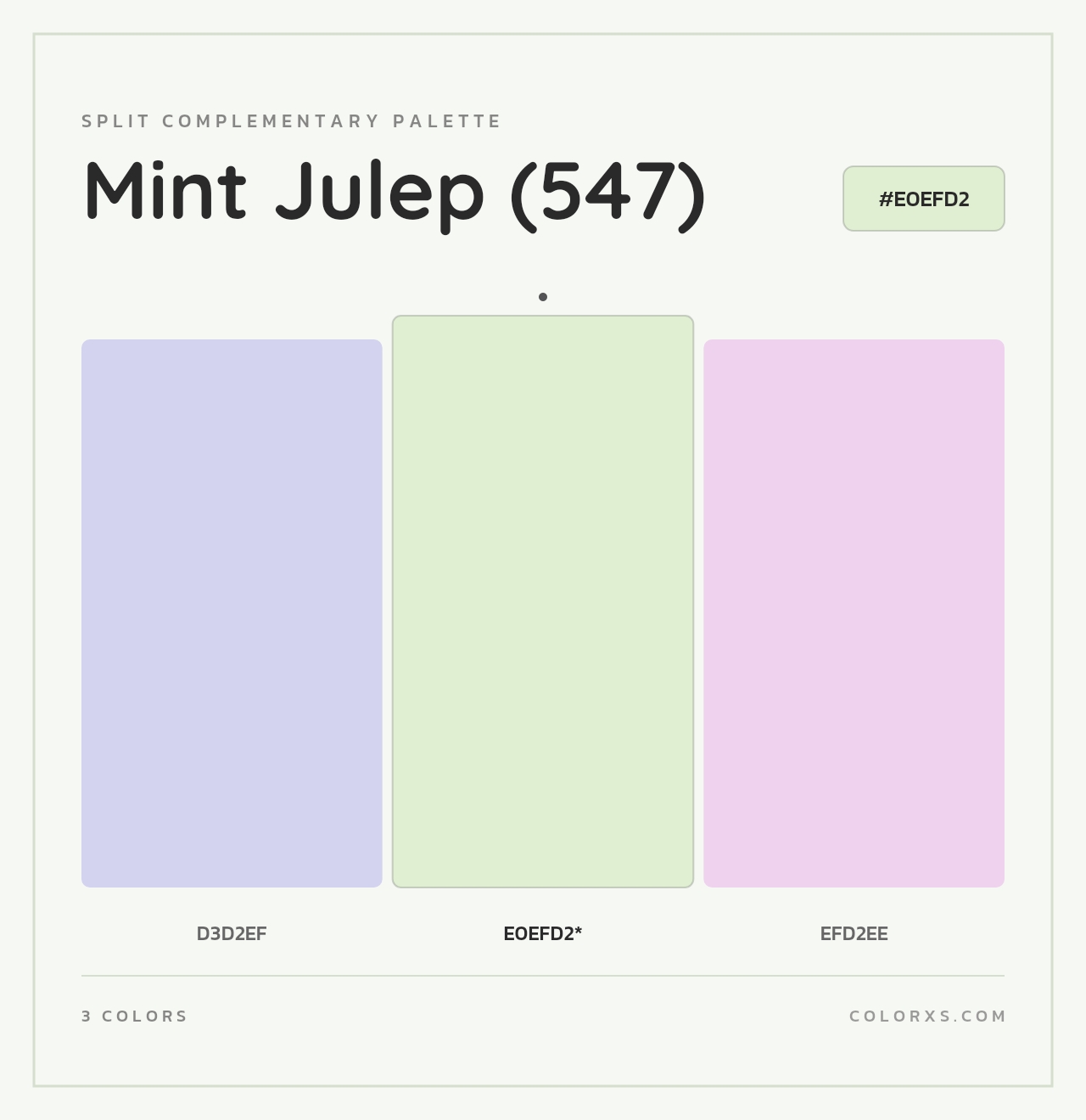 Mint Julep (547) - Split-Complementary Color Palette