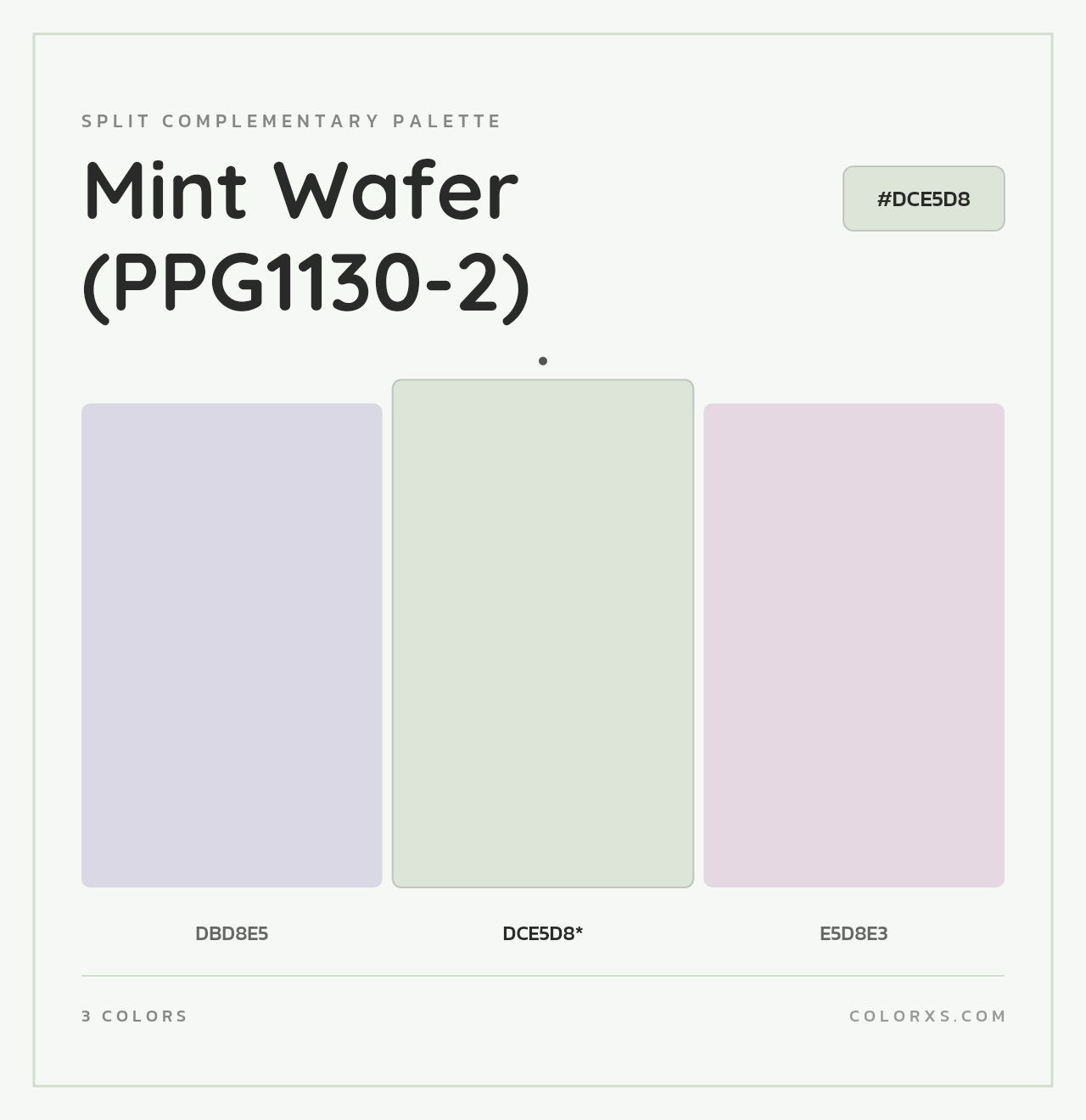 Mint Wafer (PPG1130-2) - Split-Complementary Color Palette