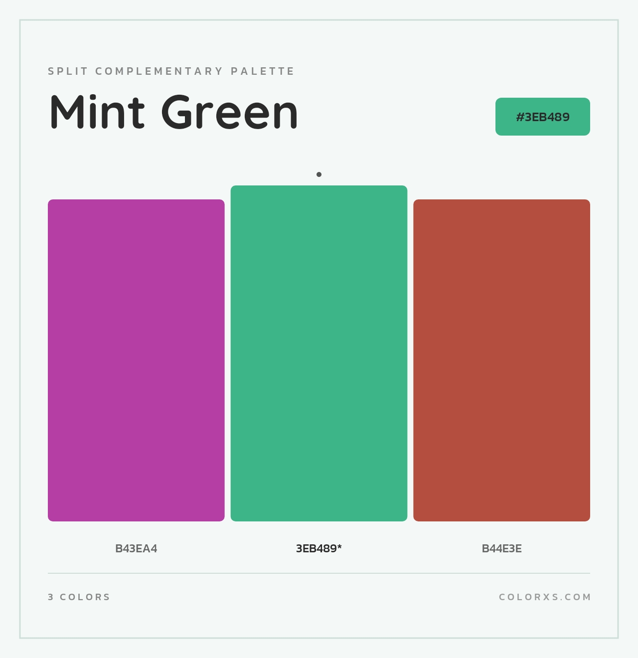 Mint Green - Split-Complementary Color Palette