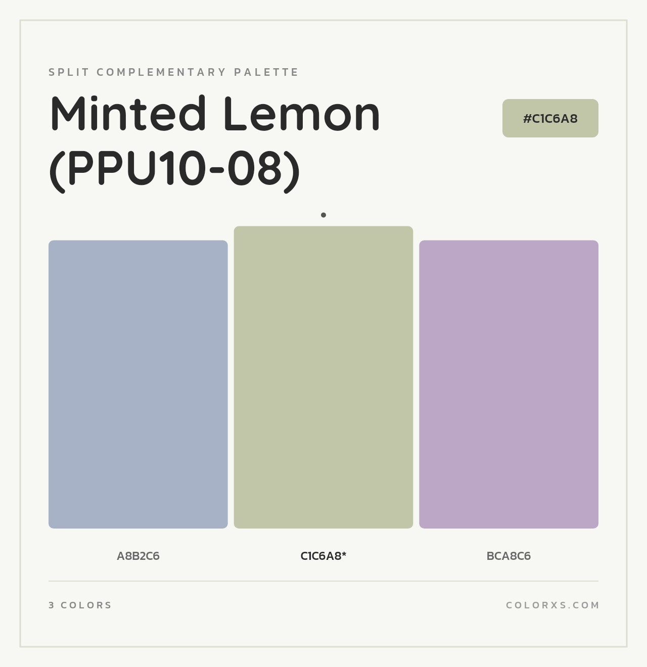 Minted Lemon (PPU10-08) - Split-Complementary Color Palette