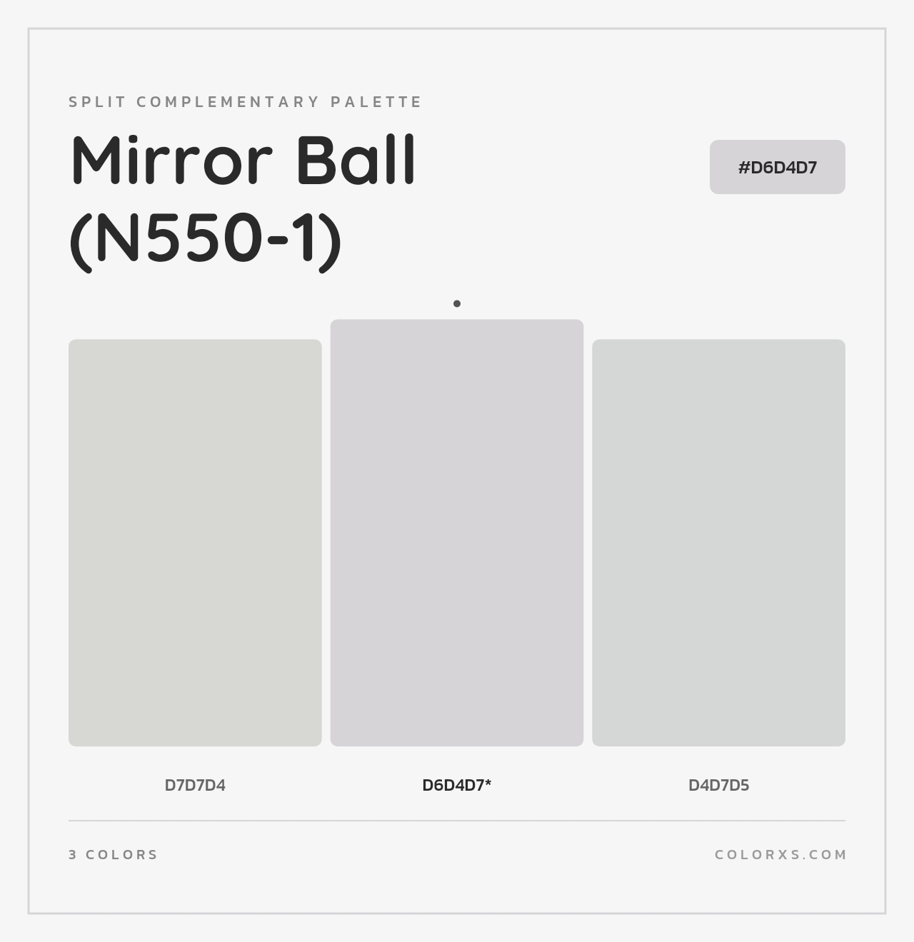 Mirror Ball (N550-1) - Split-Complementary Color Palette