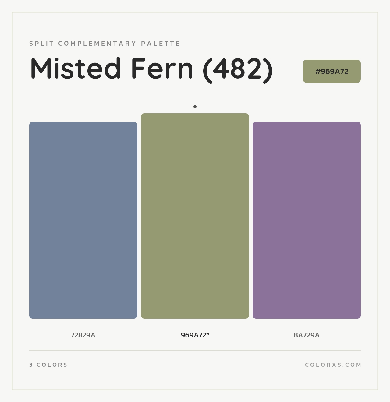 Misted Fern (482) - Split-Complementary Color Palette