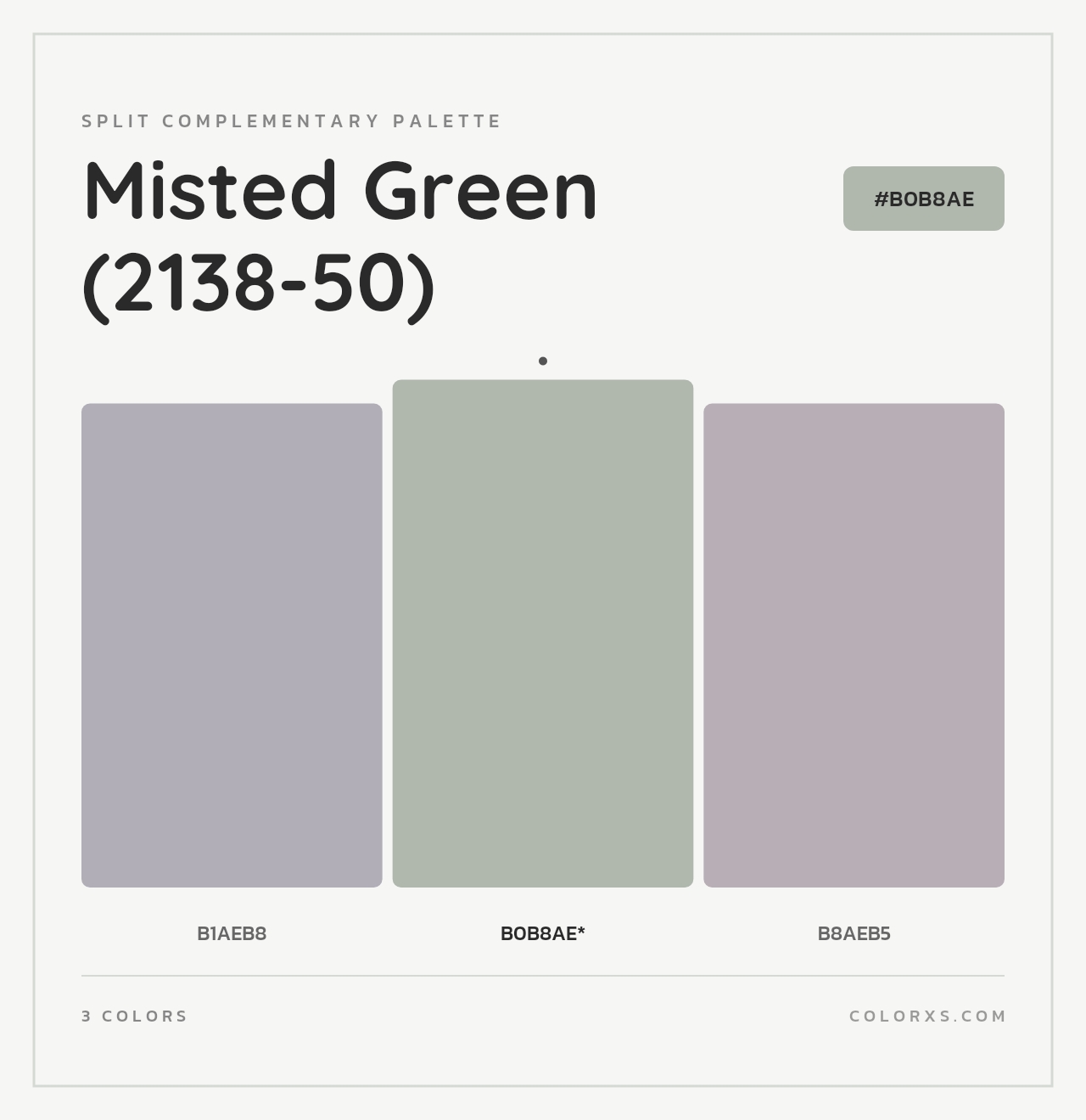 Misted Green (2138-50) - Split-Complementary Color Palette