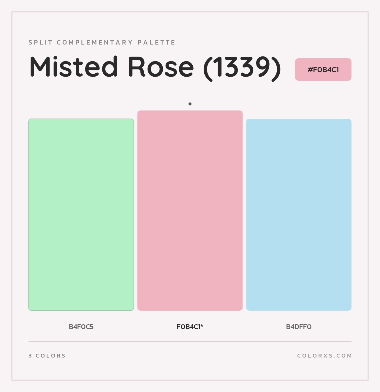 Misted Rose (1339) - Split-Complementary Color Palette