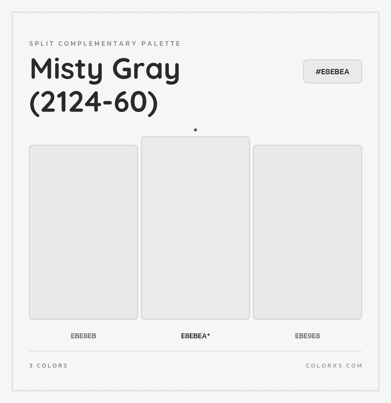 Misty Gray (2124-60) - Split-Complementary Color Palette