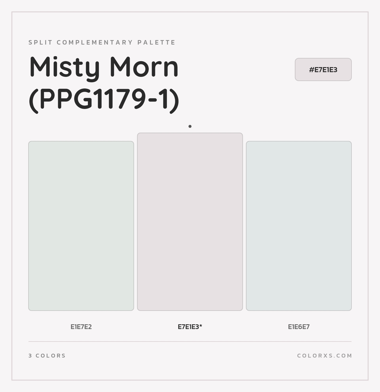 Misty Morn (PPG1179-1) - Split-Complementary Color Palette