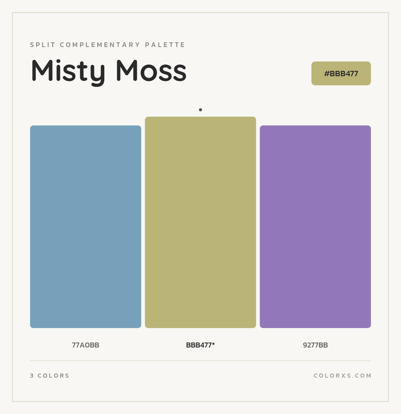 Misty Moss - Split-Complementary Color Palette