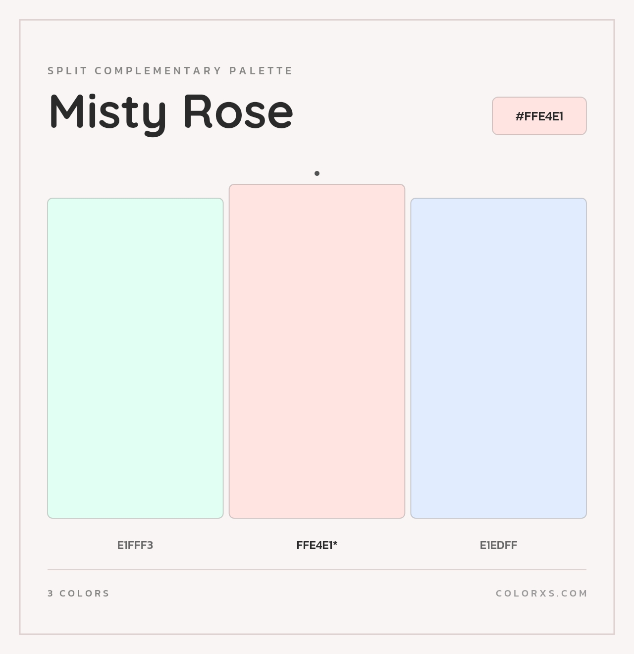 Misty Rose - Split-Complementary Color Palette