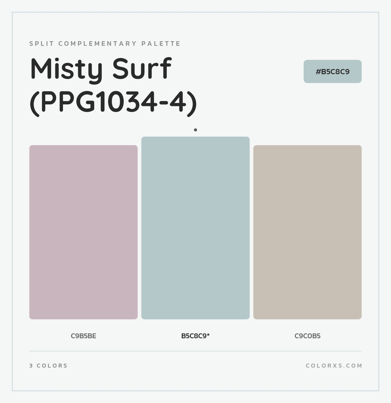 Misty Surf (PPG1034-4) - Split-Complementary Color Palette