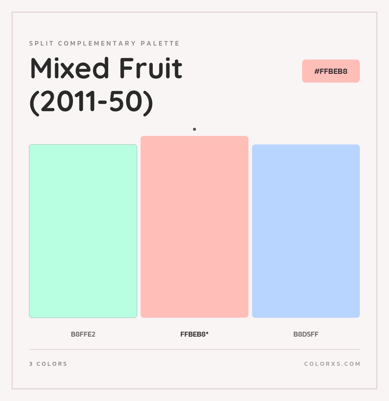 Mixed Fruit (2011-50) - Split-Complementary Color Palette