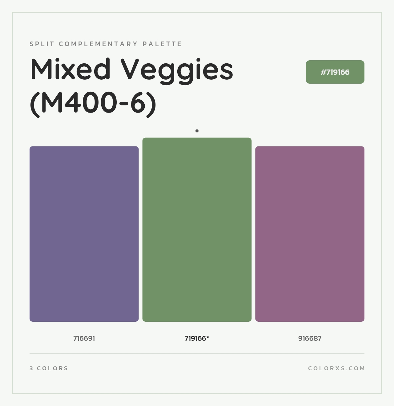 Mixed Veggies (M400-6) - Split-Complementary Color Palette