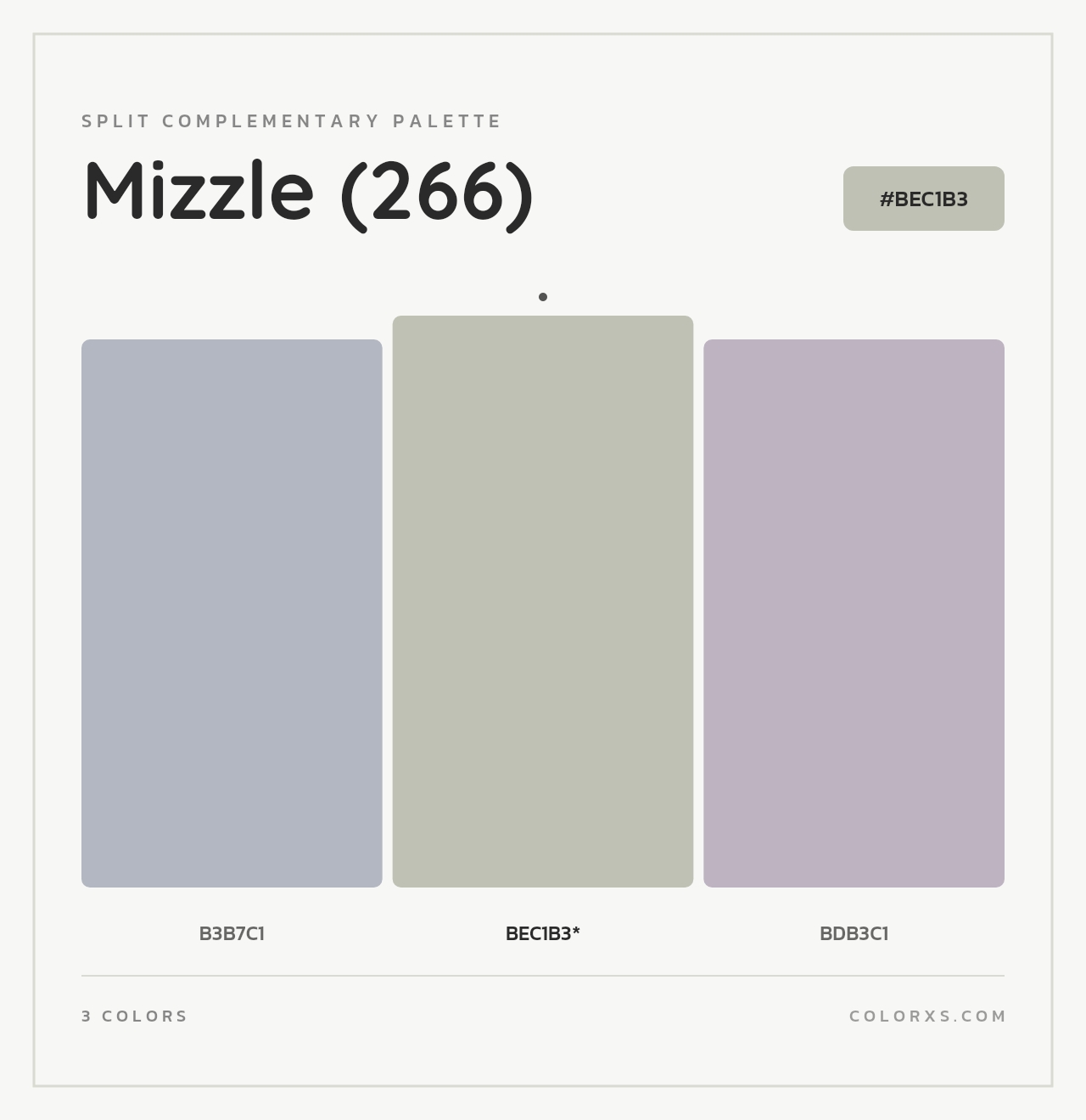 Mizzle (266) - Split-Complementary Color Palette