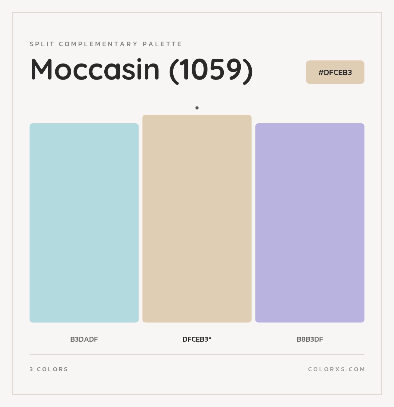 Moccasin (1059) - Split-Complementary Color Palette