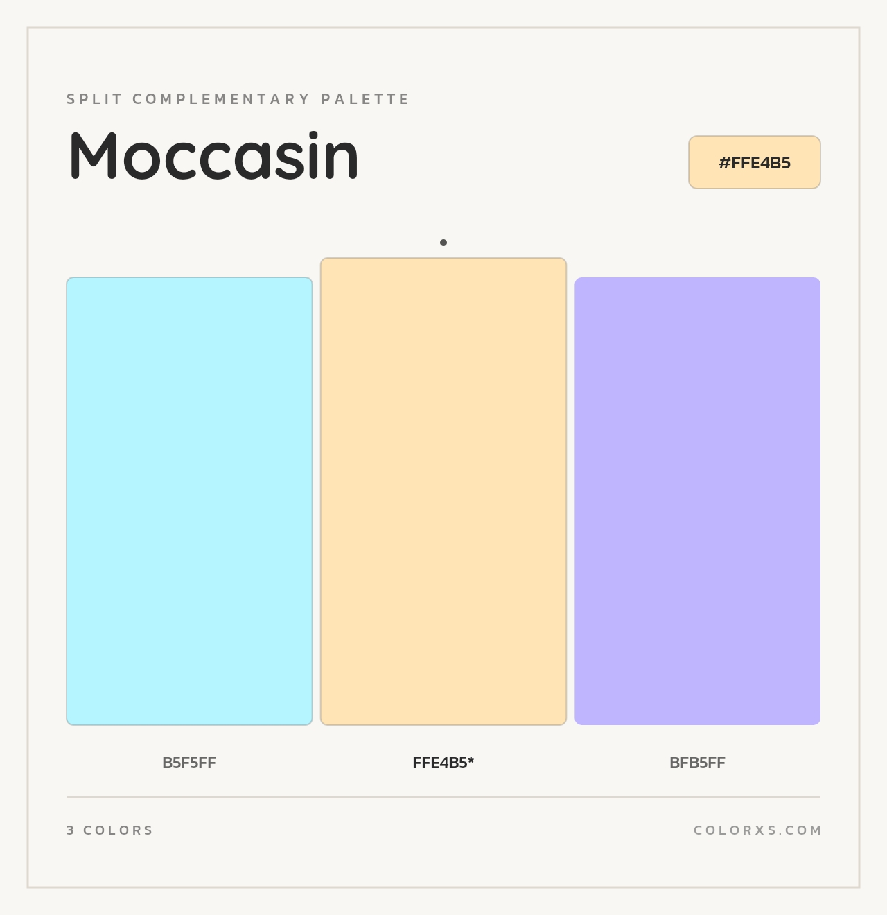 Moccasin - Split-Complementary Color Palette