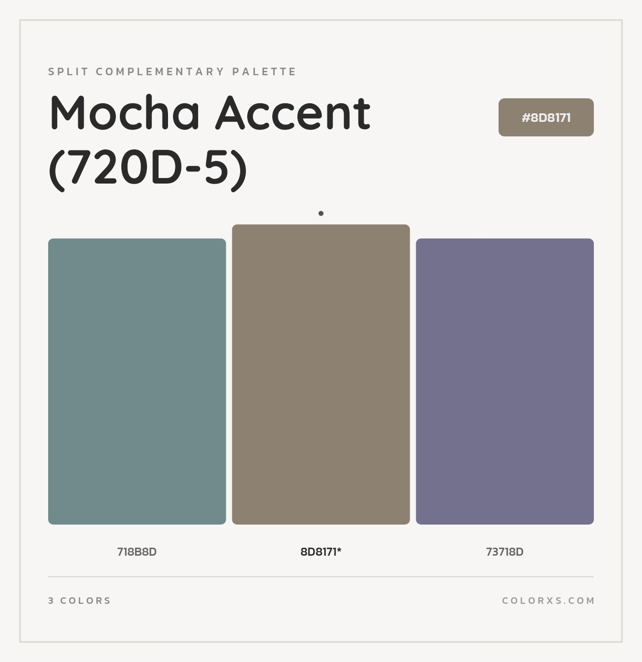 Mocha Accent (720D-5) - Split-Complementary Color Palette