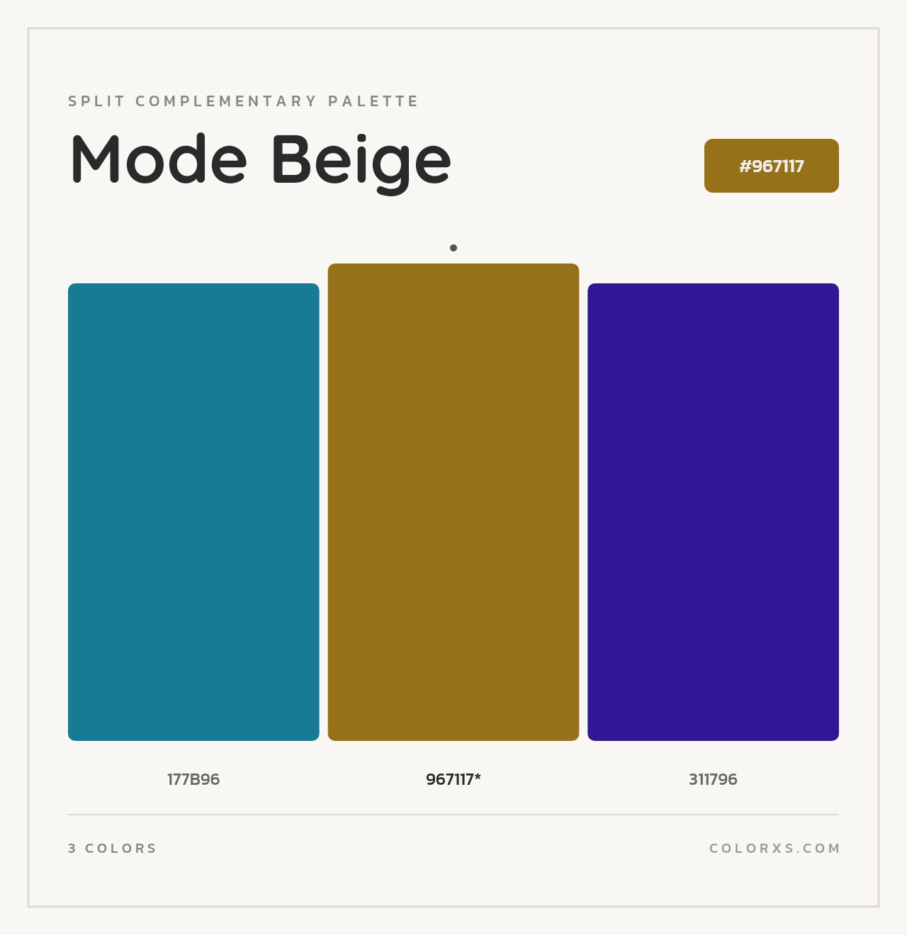 Mode Beige - Split-Complementary Color Palette