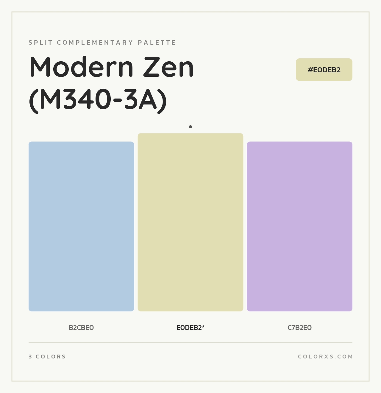 Modern Zen (M340-3A) - Split-Complementary Color Palette