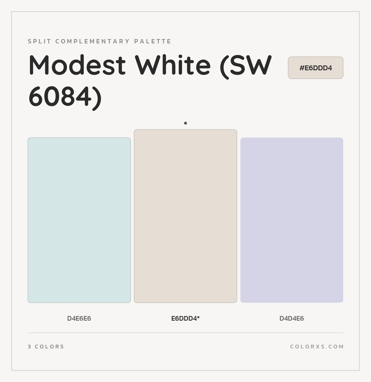 Modest White (SW 6084) - Split-Complementary Color Palette