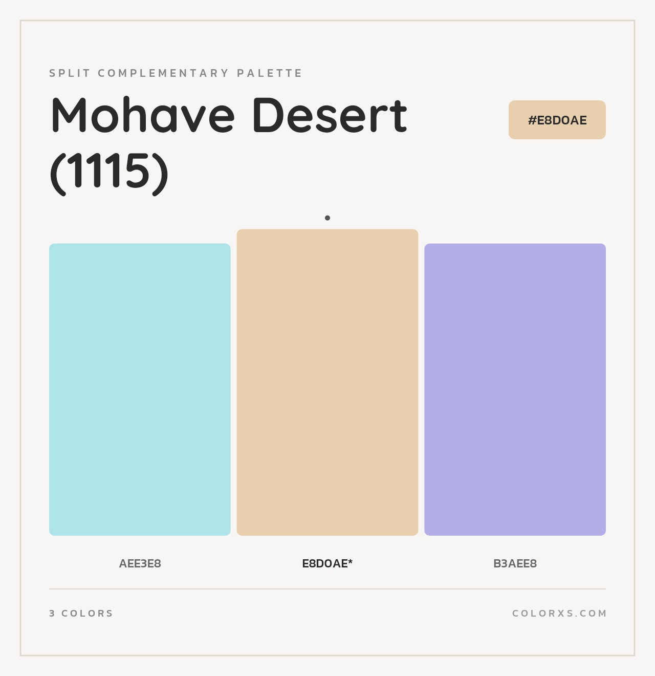 Mohave Desert (1115) - Split-Complementary Color Palette