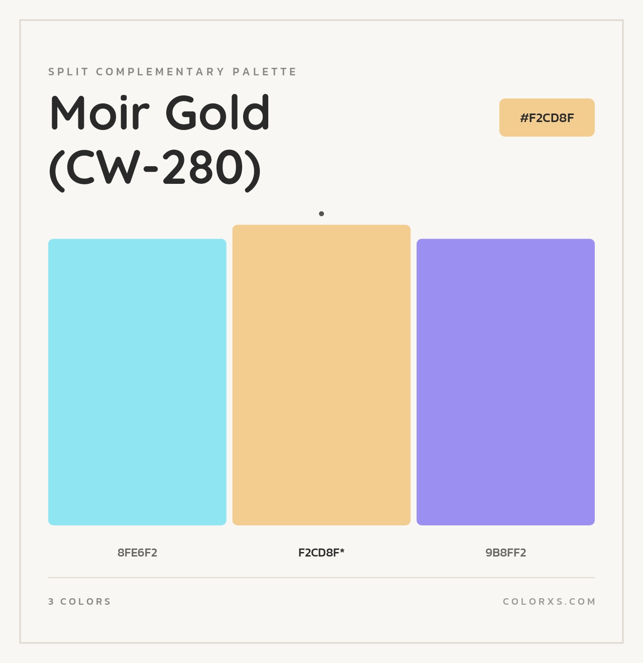Moir Gold (CW-280) - Split-Complementary Color Palette