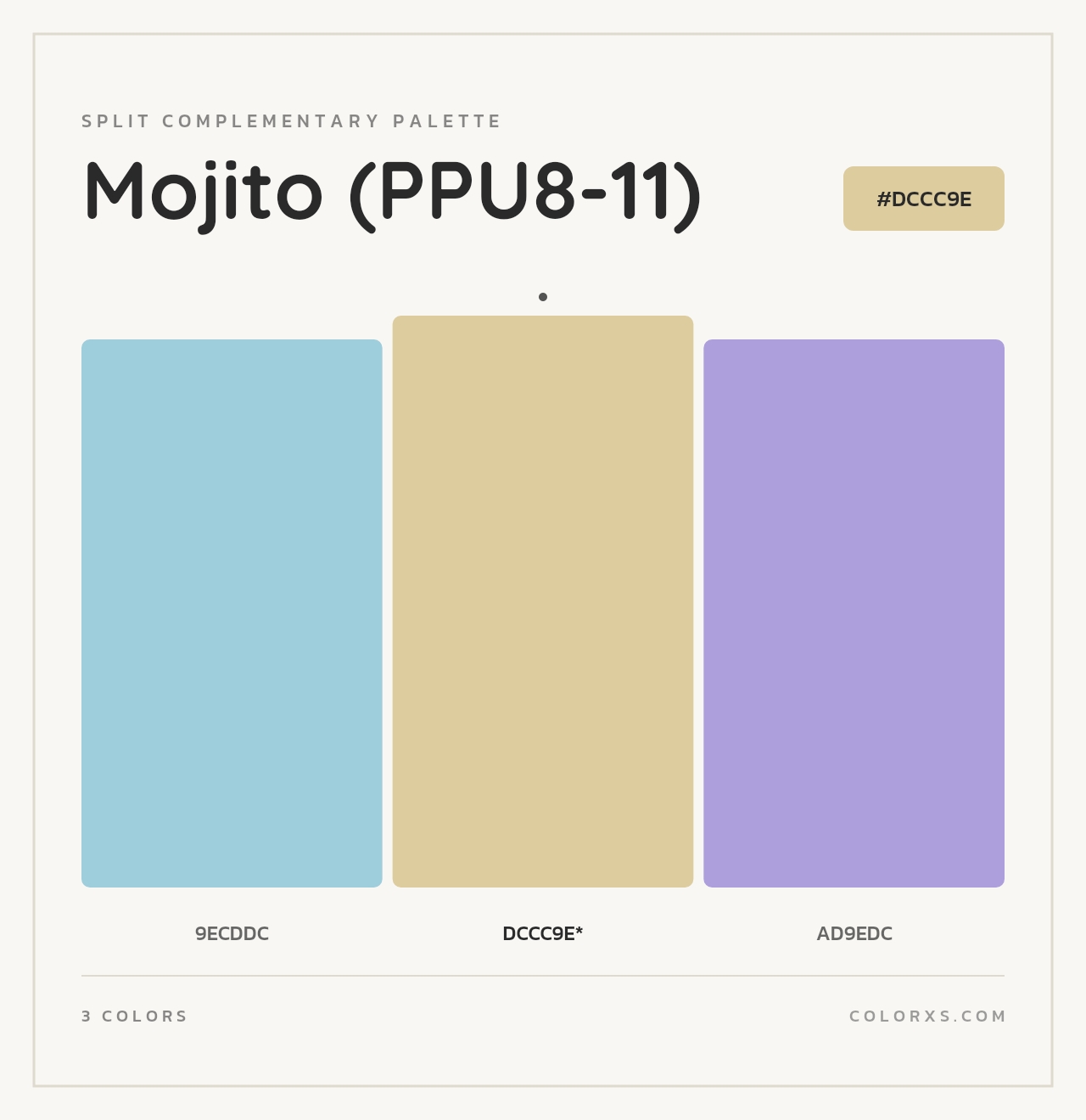 Mojito (PPU8-11) - Split-Complementary Color Palette