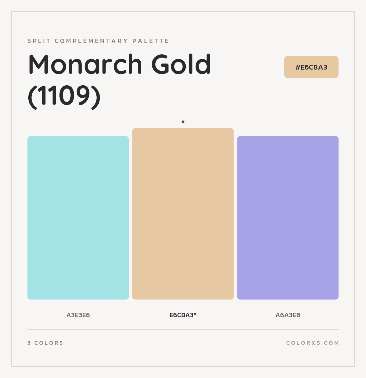 Monarch Gold (1109) - Split-Complementary Color Palette