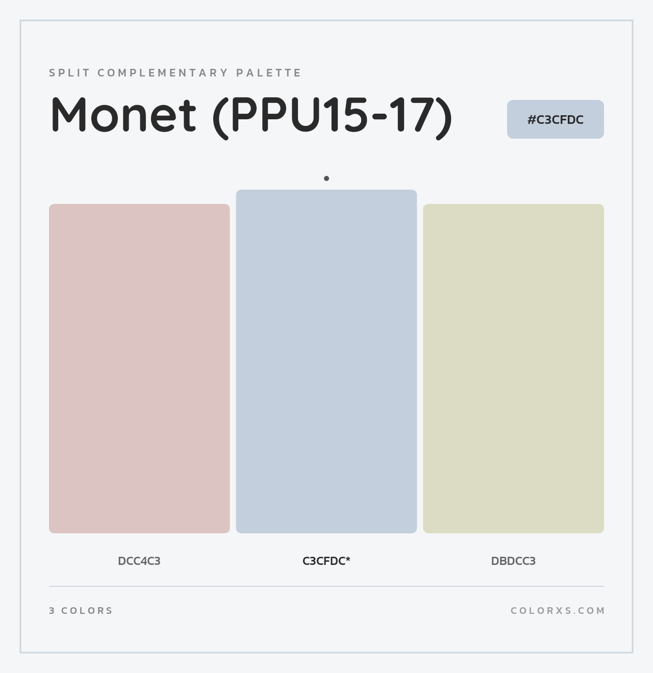 Monet (PPU15-17) - Split-Complementary Color Palette