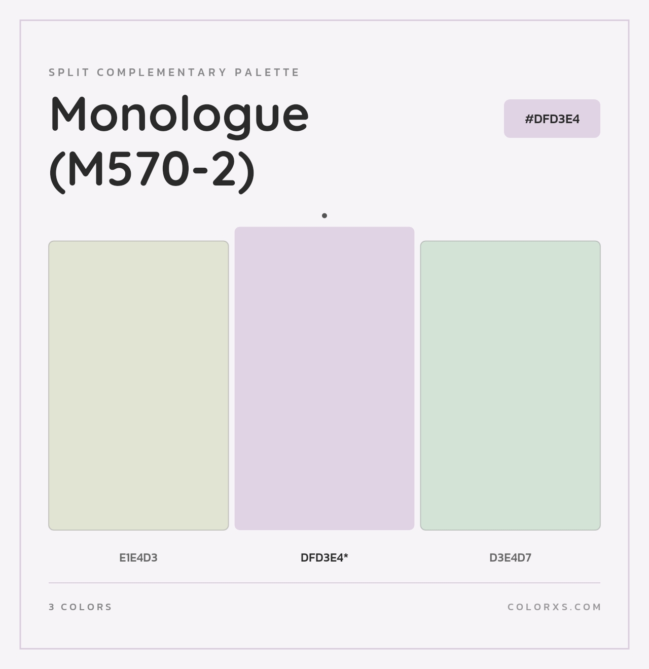 Monologue (M570-2) - Split-Complementary Color Palette