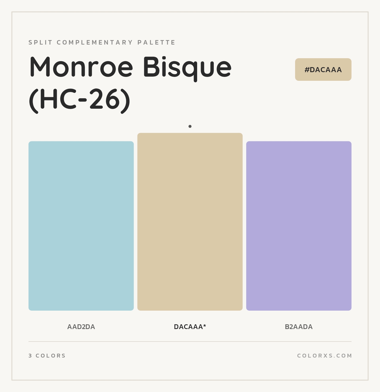 Monroe Bisque (HC-26) - Split-Complementary Color Palette