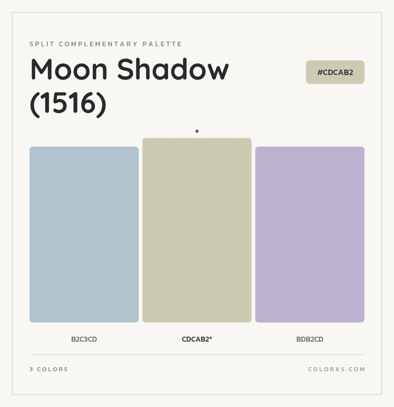 Moon Shadow (1516) - Split-Complementary Color Palette