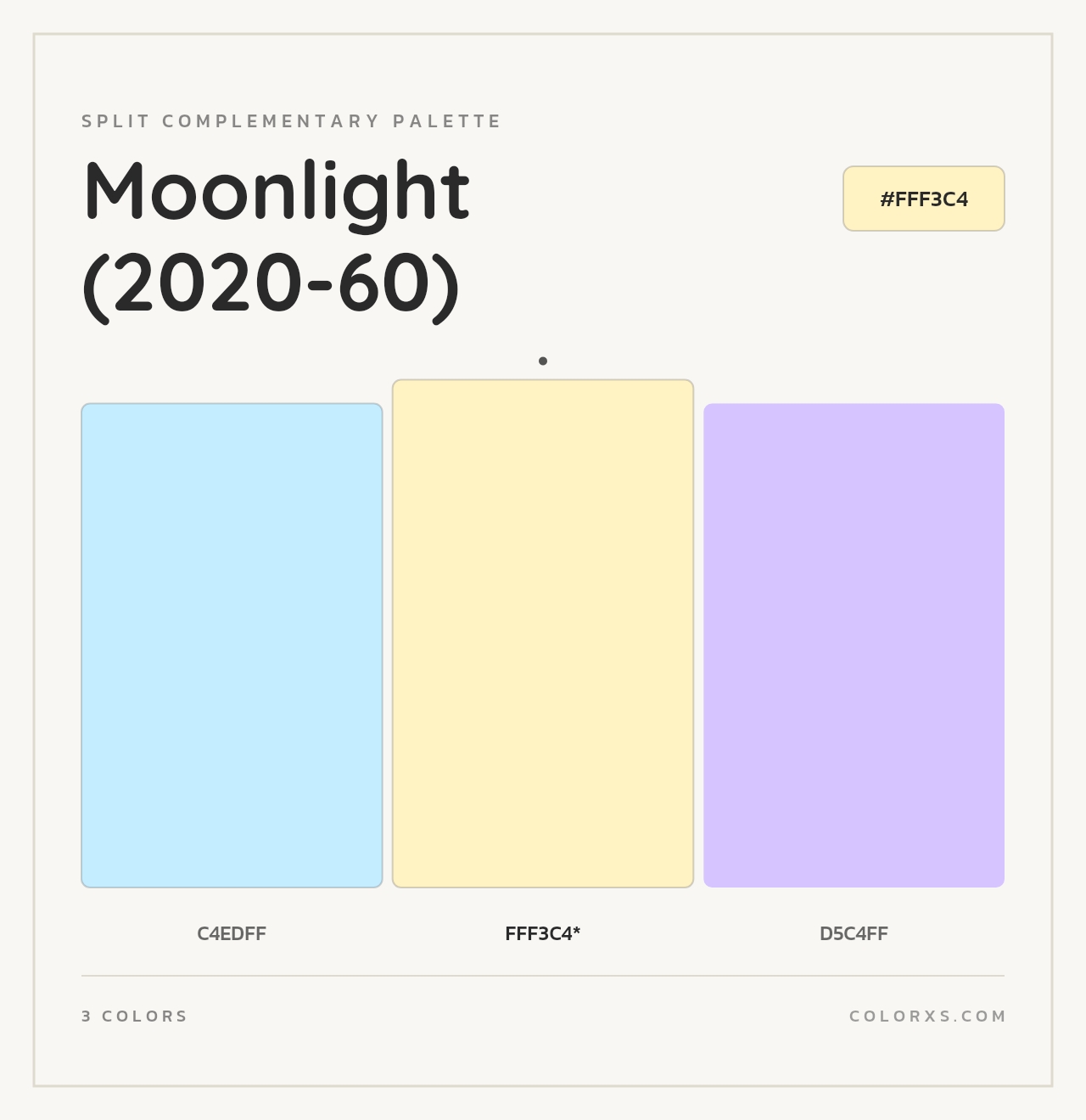 Moonlight (2020-60) - Split-Complementary Color Palette