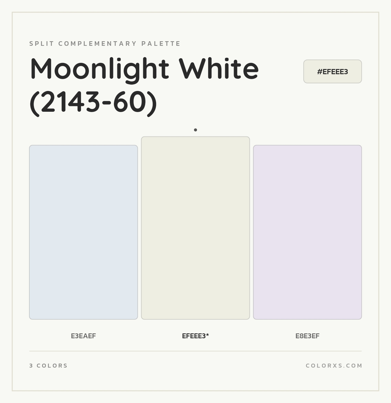 Moonlight White (2143-60) - Split-Complementary Color Palette
