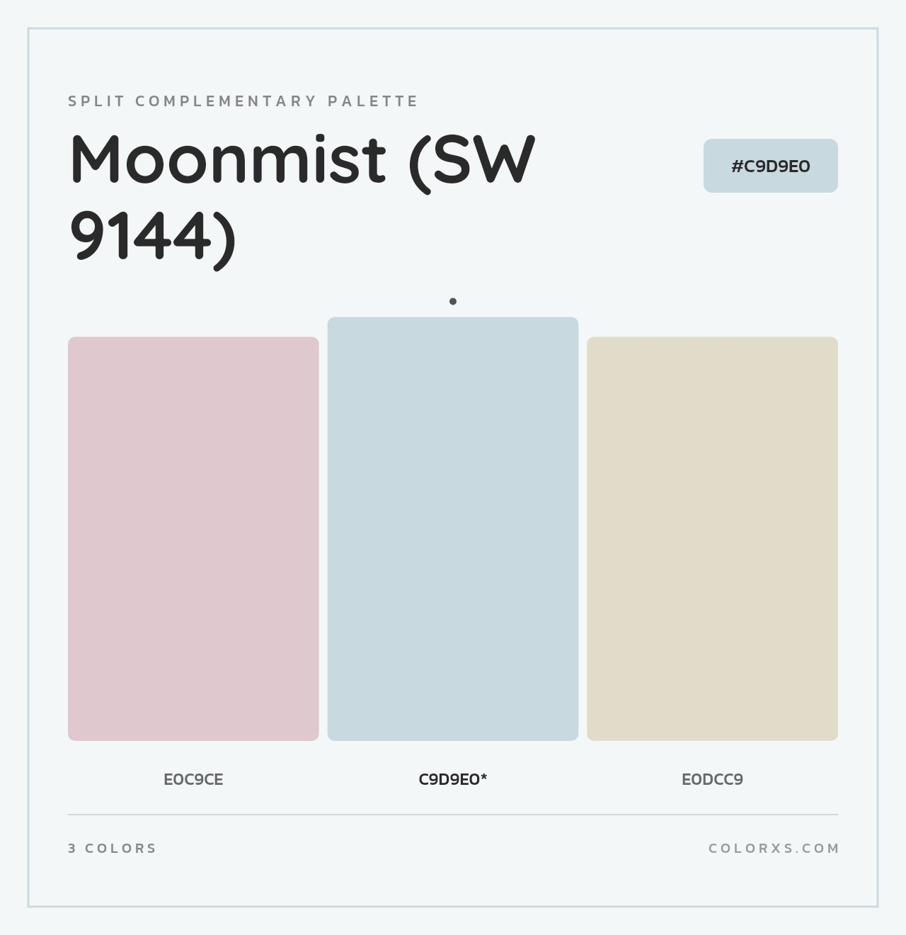 Moonmist (SW 9144) - Split-Complementary Color Palette