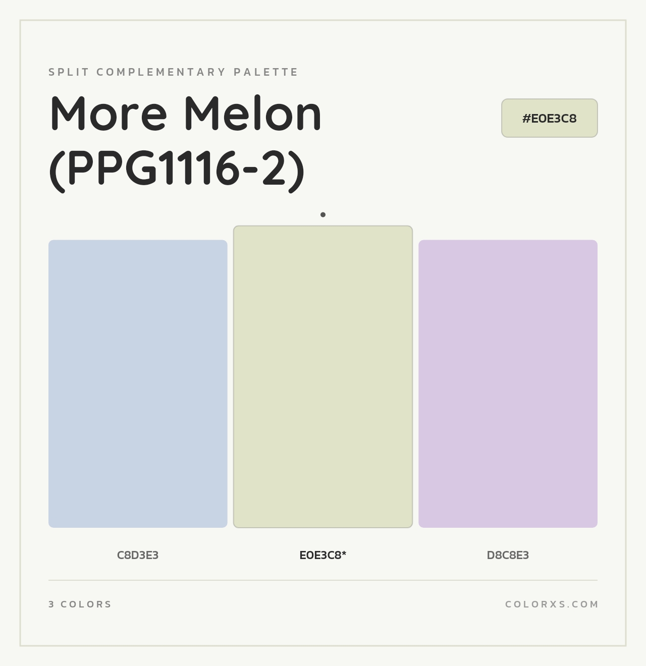 More Melon (PPG1116-2) - Split-Complementary Color Palette