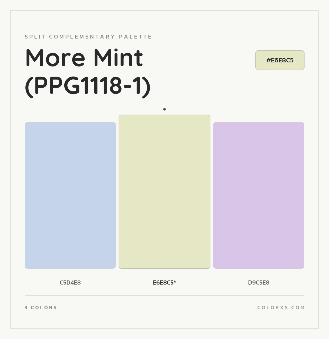 More Mint (PPG1118-1) - Split-Complementary Color Palette