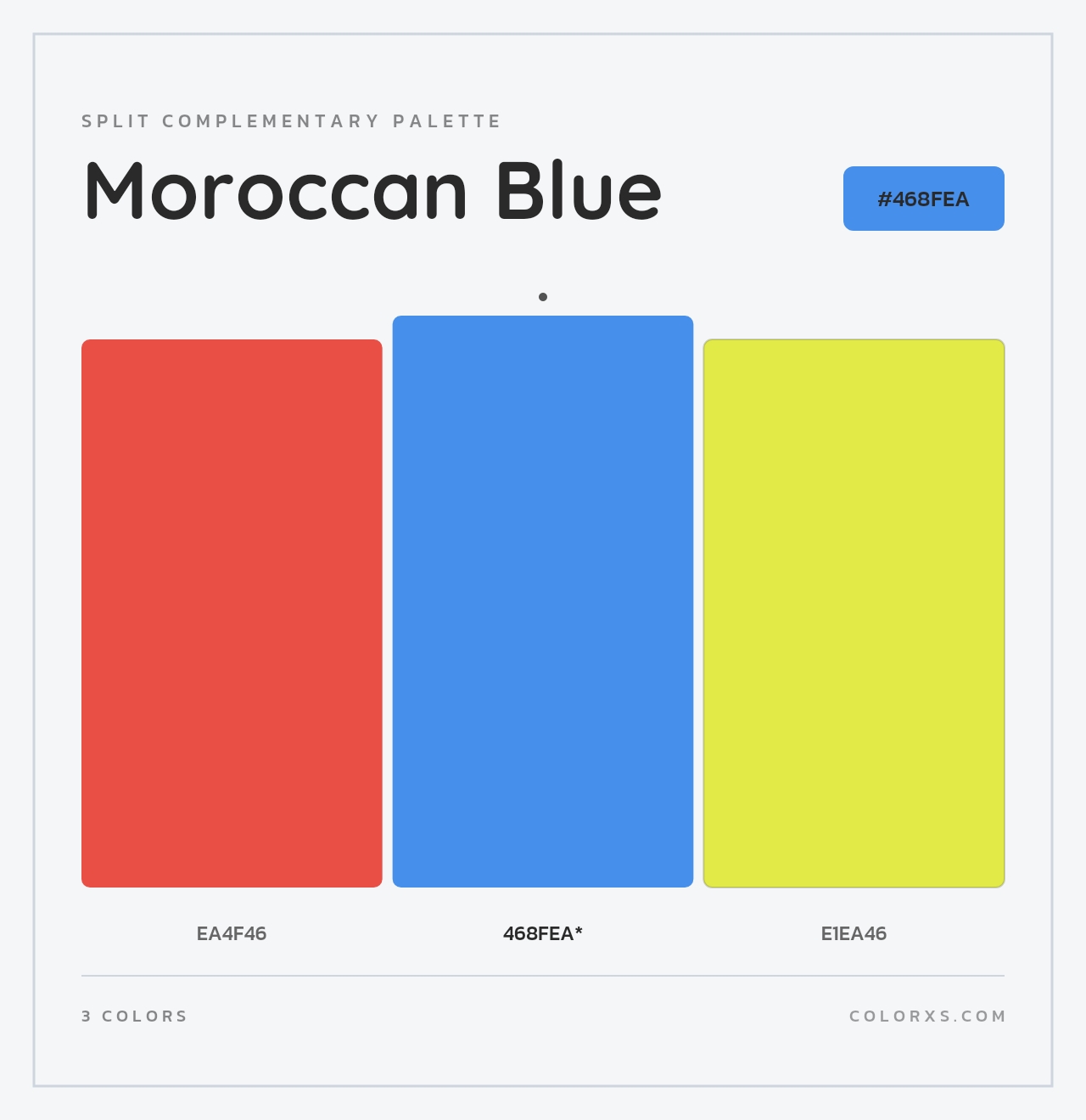 Moroccan Blue - Split-Complementary Color Palette