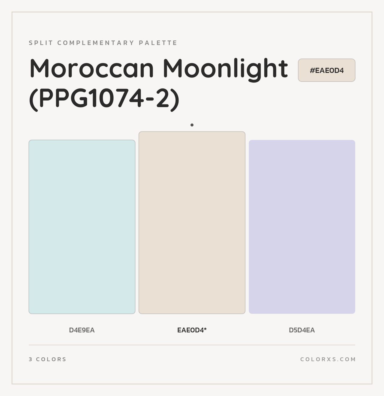 Moroccan Moonlight (PPG1074-2) - Split-Complementary Color Palette