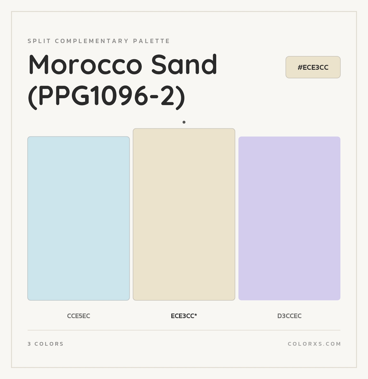 Morocco Sand (PPG1096-2) - Split-Complementary Color Palette