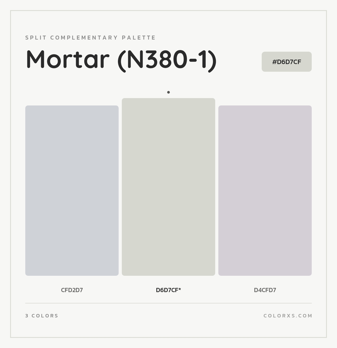 Mortar (N380-1) - Split-Complementary Color Palette