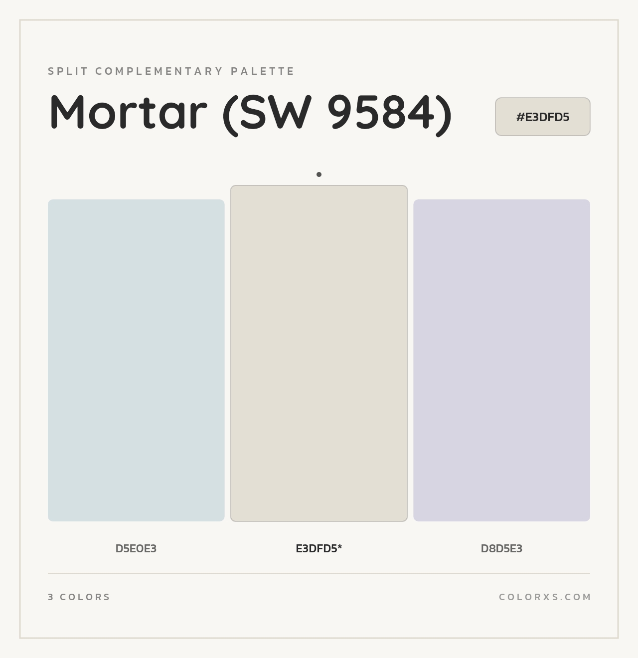 Mortar (SW 9584) - Split-Complementary Color Palette